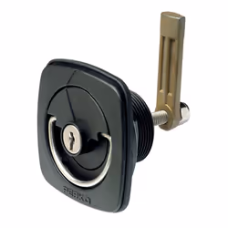 Perko 1081DP3BLK Flush-Mount Locking Latch for 3/8 to 7/8 Thick Smooth/Carpeted Surface  Fits 2-3/8 Hole - 1-1/16 to 2-9/16 C ...