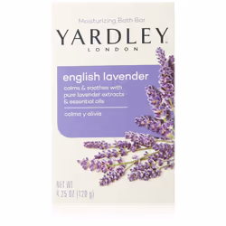 Yardley London Moisturizing Bar English Lavender with Essential Oils 4.25 oz (Pack of 8)