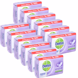 Dettol Anti-Bacterial Hand and Body Bar Soap  Sensitive  110 Gr / 3.88 Oz (Pack of 12)