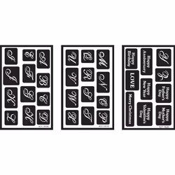 Over 'N' Over Reusable Stencils 5x8 3/Pkg-Alphabet