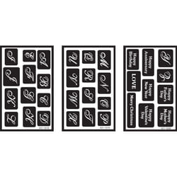 Over 'N' Over Reusable Stencils 5x8 3/Pkg-Alphabet