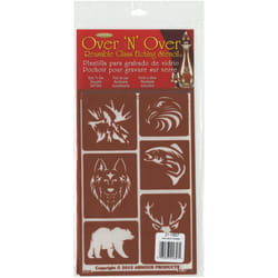 Armour Products 21-1657 Over N Over Glass Etching Stencil, 5-Inch by 8-Inch, Wild Things
