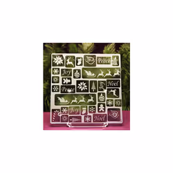 Armour Products 21-1659 Over N Over glass Etching Stencil, 5-Inch by 8-Inch, Holiday Baubles