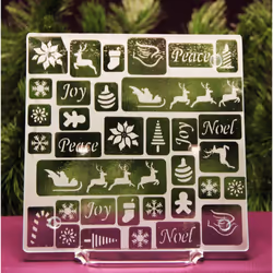 Armour Products 21-1659 Over N Over glass Etching Stencil, 5-Inch by 8-Inch, Holiday Baubles