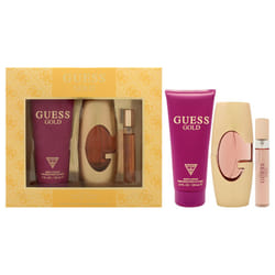 Guess Gold by Guess for Women - 3 Pc Gift Set 2.5oz EDP Spray  0.5oz Travel Spray  6.7oz Body Lotion