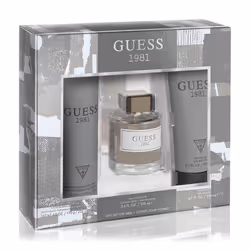 GUESS 1981 Men/Homme Eau de Toilette 3 Piece Gift Set - Cologne Spray 3.4 Fl. Oz.  Deodorizing Body Spray 6.0 Oz.  & Shower G ...