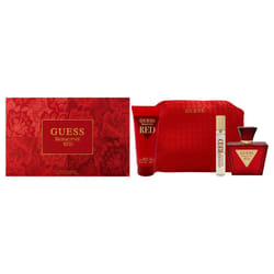Guess Seductive Red by Guess for Women - 4 Pc Gift Set 2.5oz EDT Spray  0.5oz EDT Spray  3.4oz Body Lotion  Pouch