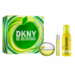 DKNY Be Delicious Eau de Parfum 3 Piece Gift Set For Women - Perfume Spray 3.4 Fl. Oz. Travel Spray 0.5 Fl. Oz. & Refreshin ...