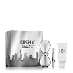 DKNY 24/7 Eau de Parfum 3 Piece Gift Set For Women - Perfume Spray 3.4 Fl. Oz.  Travel Spray 0.5 Fl. Oz.  & Body Lotion 3.4 Fl. Oz.