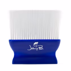 JOHNNY B. Professional Barber Neck Duster with Soft Long Bristles Blue