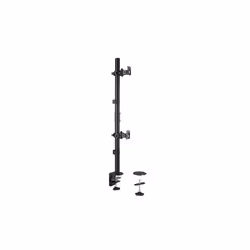 Kensington Vertical Stacking Dual Monitor Arm, Clamp/Grommet, 18 kg, 33 cm (13"), 81.3 cm (32"), 100 x 100 mm, Black