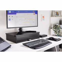 Kensington UVStand™ monitor stand with UVC sanitisation compartment, Freestanding, 18 kg, 86.4 cm (34"), Black