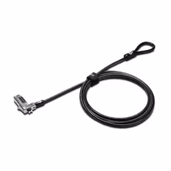 Kensington Slim NanoSaver™ Combination Laptop Lock, Kensington, Combination lock, Carbon steel, Black