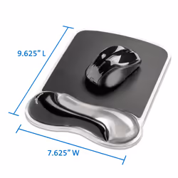 Kensington K62399US, Black, Grey, Monochromatic, Gel, Wrist rest
