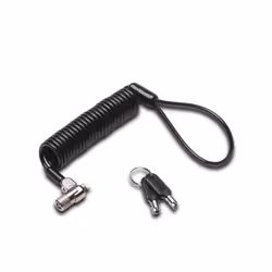 Kensington Portable MicroSaver 2.0 Lock, 1.8 m, Key, Steel, Black, Silver