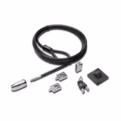 Kensington Desktop Peripheral Kit MicroSaver 2.0 - Master Keyed, Key, Carbon steel, Black, Stainless steel