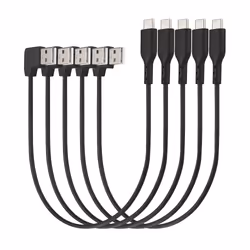 Kensington Charge & Sync USB-A to USB-C Cable (5 Pack), 0.327 m, USB A, USB C, USB 2.0, 0.48 Gbit/s, Black