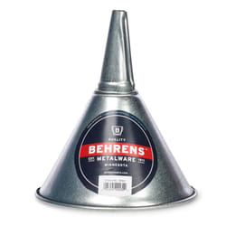 Behrens GF51 Galvanized Screen  1 Quart Steel Funnel  Silver