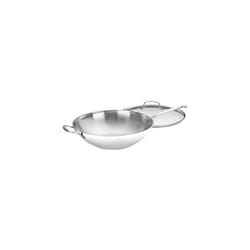 Cuisinart 726-38H Chefs Classic Stainless 14-Inch Stir-Fry Pan with Helper Handle and Glass Cover