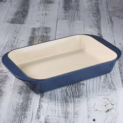 Cuisinart Cast Iron Roasting/Lasagna Pan  14""""  Enameled Provencial Blue