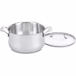Cuisinart Contour Stainless 6-Quart Saucepot with Glass Cover