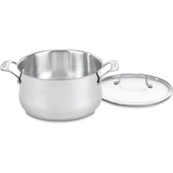 Cuisinart Contour Stainless 6-Quart Saucepot with Glass Cover