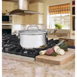 Cuisinart Contour Stainless 6-Quart Saucepot with Glass Cover