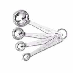Cuisinart CTG-00-SMP Stainless Steel Measuring Spoons, Set of 4,Silver