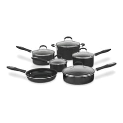 Cuisinart 11-Piece Nonstick Cookware Set  Black  55-11BK