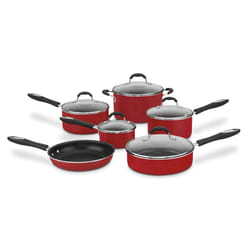 Cuisinart 55-11R 11-Piece Set Advantage Nonstick Cookware  Red