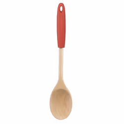Cuisinart Silicone Beachwood Solid Spoon Red