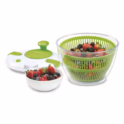 Cuisinart Large Spin Stop Salad Spinner- Wash  Spin & Dry Salad Greens  Fruits & Vegetables  5qt  CTG-00-SAS1