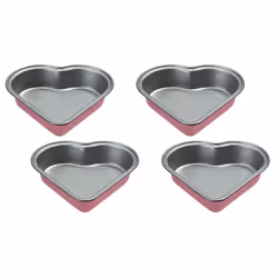 Cuisinart CMBM-4HRT1PK 4-pc Mini Heart Pan Set Pink
