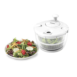 Cuisinart Large Salad Spinner- Wash  Spin & Dry Salad Greens  Fruits & Vegetables  5qt  CTG-00-SASW White
