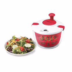 Cuisinart Large Salad Spinner- Wash  Spin & Dry Salad Greens  Fruits & Vegetables  5qt  CTG-00-SASR Red