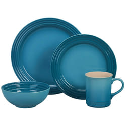 Le Creuset Stoneware Dinnerware Set  16 pc.  Caribbean