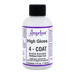 Angelus 4-coat Leather clear coat Finisher High gloss 4oz- Scratch Res