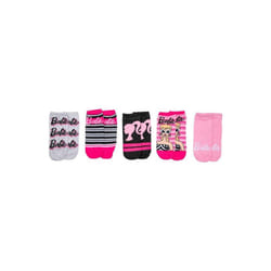 Barbie 877201 Women Classic Looks No Show Socks - Pack of 5
