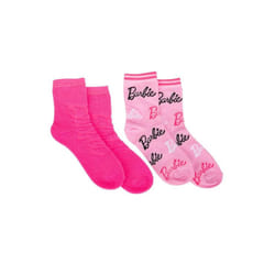 Barbie 877242 Women Logos Crew Socks - Pack of 2