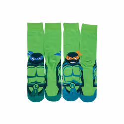 Teenage Mutant Ninja Turtles 877230 Ninja Turtles Leo & Mikey Crew Socks - Pack of 2