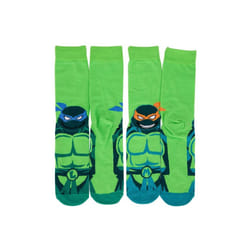 Teenage Mutant Ninja Turtles 877230 Ninja Turtles Leo & Mikey Crew Socks - Pack of 2