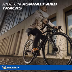 Michelin Protek Front or Rear City Bike Tire for Asphalt and Trails  Tube Type Sealing  Black Sidewall  700 x 35C