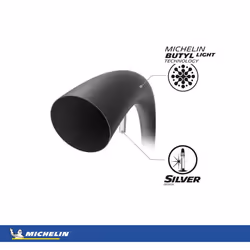 MICHELIN Airstop Butyl Bike Tube  Presta Valve  700x26-32c  622x26-32c  Valve Length: 48mm  Mountain  Road  Hybrid  Cyclocross Bicycle