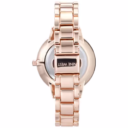 Nine West Women Japanese Quartz Dress Watch with Metal Strap  Rose Gol