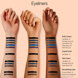 Neutrogena Intense gel Eyeliner with Antioxidant Vitamin E, Smudge- & Water-Resistant Eyeliner Makeup for Precision Application, Dark Brown, 0004 oz