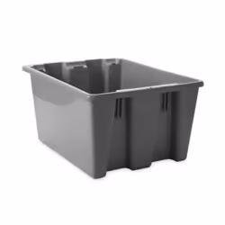 Rubbermaid FG172100GRAY, Storage box, Grey, Rectangular, Plastic, Monochromatic, Universal