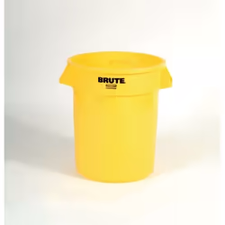 Rubbermaid 2620 BRUTE, 75.7 L, Round, Linear low-density polyethylene (LLDPE), Yellow, Manual, NSF, UV