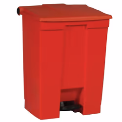 Rubbermaid Step-On 6145, 68.1 L, Rectangular, High-Density Polyethylene (HDPE), Red, Pedal, FM, UV, OSHA