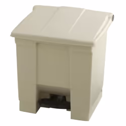 Rubbermaid Step-on Classic Container 30 L Beige Front Step Waste Rubbish Bin