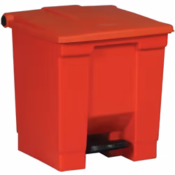 Rubbermaid Step-On 6143, 30.3 L, Rectangular, High-Density Polyethylene (HDPE), Polypropylene (PP), Red, Pedal, FM, UV, OSHA